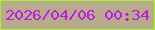 文字の大きさ：5、枠の色：a6f230、背景の色：b7ab8c、文字の色：bf1ae4 無料ブログパーツのブログ時計
