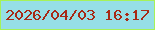 文字の大きさ：3、枠の色：a6f258、背景の色：96dfe6、文字の色：a72915 無料ブログパーツのブログ時計