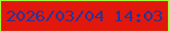文字の大きさ：4、枠の色：a6f734、背景の色：e2180c、文字の色：253598 無料ブログパーツのブログ時計