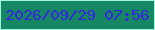 文字の大きさ：5、枠の色：a6f7df、背景の色：168763、文字の色：3624e2 無料ブログパーツのブログ時計