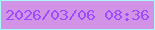 文字の大きさ：2、枠の色：a6fbfa、背景の色：d292e6、文字の色：9d4cfc 無料ブログパーツのブログ時計