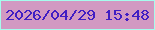 文字の大きさ：1、枠の色：a6fced、背景の色：d299c2、文字の色：401ec3 無料ブログパーツのブログ時計