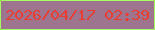 文字の大きさ：1、枠の色：a6fd5f、背景の色：9d758f、文字の色：e93d32 無料ブログパーツのブログ時計
