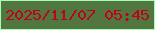 文字の大きさ：3、枠の色：a6feaf、背景の色：527640、文字の色：bd0417 無料ブログパーツのブログ時計