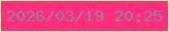 文字の大きさ：2、枠の色：a6ff99、背景の色：fe2e7d、文字の色：9a7b9c 無料ブログパーツのブログ時計