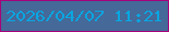 文字の大きさ：4、枠の色：a7017a、背景の色：456998、文字の色：09a6e1 無料ブログパーツのブログ時計