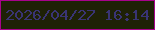 文字の大きさ：2、枠の色：a7028b、背景の色：1e2106、文字の色：393474 無料ブログパーツのブログ時計