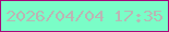 文字の大きさ：4、枠の色：a7087b、背景の色：7afdc7、文字の色：bbb5b4 無料ブログパーツのブログ時計