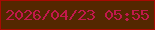 文字の大きさ：2、枠の色：a70a03、背景の色：532700、文字の色：c1194d 無料ブログパーツのブログ時計