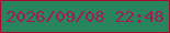 文字の大きさ：2、枠の色：a70a2c、背景の色：28845c、文字の色：9f1d52 無料ブログパーツのブログ時計