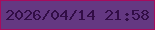 文字の大きさ：4、枠の色：a70b5d、背景の色：643882、文字の色：320d46 無料ブログパーツのブログ時計