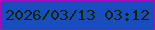文字の大きさ：1、枠の色：a70bba、背景の色：174dbd、文字の色：112409 無料ブログパーツのブログ時計
