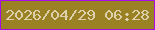 文字の大きさ：2、枠の色：a70be7、背景の色：998124、文字の色：dcd1ac 無料ブログパーツのブログ時計