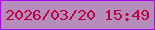 文字の大きさ：5、枠の色：a70bec、背景の色：b58cbc、文字の色：bd013e 無料ブログパーツのブログ時計