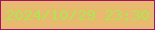 文字の大きさ：2、枠の色：a71068、背景の色：e7ba6f、文字の色：b0e552 無料ブログパーツのブログ時計