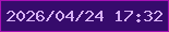 文字の大きさ：1、枠の色：a711b5、背景の色：360b6c、文字の色：d8b2f6 無料ブログパーツのブログ時計