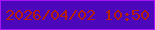 文字の大きさ：4、枠の色：a711f7、背景の色：4b07b9、文字の色：b71f03 無料ブログパーツのブログ時計