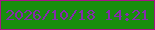 文字の大きさ：2、枠の色：a71386、背景の色：188e0d、文字の色：852aac 無料ブログパーツのブログ時計
