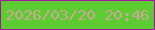 文字の大きさ：5、枠の色：a713a1、背景の色：5ccb2f、文字の色：cda89a 無料ブログパーツのブログ時計