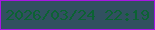 文字の大きさ：3、枠の色：a716e3、背景の色：315060、文字の色：0c6233 無料ブログパーツのブログ時計