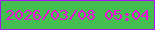文字の大きさ：1、枠の色：a716f7、背景の色：43be4f、文字の色：f30be0 無料ブログパーツのブログ時計