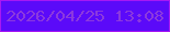 文字の大きさ：2、枠の色：a718f3、背景の色：5b0af9、文字の色：8b39de 無料ブログパーツのブログ時計