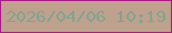 文字の大きさ：4、枠の色：a71e83、背景の色：bea28e、文字の色：80a490 無料ブログパーツのブログ時計