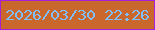 文字の大きさ：2、枠の色：a721dc、背景の色：ca672c、文字の色：80bffb 無料ブログパーツのブログ時計