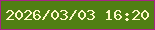 文字の大きさ：2、枠の色：a72386、背景の色：507f14、文字の色：fef9c7 無料ブログパーツのブログ時計