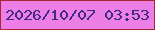 文字の大きさ：2、枠の色：a72833、背景の色：ed7ee5、文字の色：3f2c82 無料ブログパーツのブログ時計