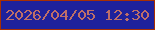 文字の大きさ：1、枠の色：a72f01、背景の色：1e219b、文字の色：bd6f68 無料ブログパーツのブログ時計