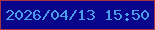文字の大きさ：3、枠の色：a73548、背景の色：09058a、文字の色：4a9de8 無料ブログパーツのブログ時計