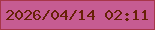 文字の大きさ：5、枠の色：a73649、背景の色：c65c92、文字の色：672107 無料ブログパーツのブログ時計