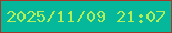 文字の大きさ：4、枠の色：a73728、背景の色：05b79b、文字の色：b1ef5a 無料ブログパーツのブログ時計