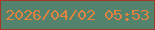 文字の大きさ：2、枠の色：a73828、背景の色：54836d、文字の色：e18240 無料ブログパーツのブログ時計