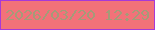 文字の大きさ：5、枠の色：a739d7、背景の色：f27279、文字の色：a59b78 無料ブログパーツのブログ時計
