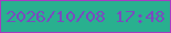 文字の大きさ：5、枠の色：a73bc1、背景の色：29b08f、文字の色：794bbf 無料ブログパーツのブログ時計