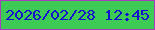 文字の大きさ：3、枠の色：a73dbc、背景の色：3ecb55、文字の色：1211cf 無料ブログパーツのブログ時計