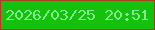 文字の大きさ：4、枠の色：a74021、背景の色：14c20d、文字の色：82eb8b 無料ブログパーツのブログ時計