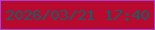 文字の大きさ：5、枠の色：a740d3、背景の色：b70a2e、文字の色：165d67 無料ブログパーツのブログ時計