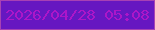 文字の大きさ：4、枠の色：a741b4、背景の色：6617c1、文字の色：ac16c9 無料ブログパーツのブログ時計