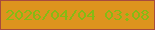 文字の大きさ：1、枠の色：a74b3e、背景の色：dd941e、文字の色：85bb14 無料ブログパーツのブログ時計