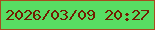 文字の大きさ：5、枠の色：a74d1f、背景の色：58dd63、文字の色：721d01 無料ブログパーツのブログ時計