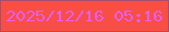 文字の大きさ：3、枠の色：a74f6e、背景の色：f94e44、文字の色：e45df5 無料ブログパーツのブログ時計