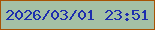 文字の大きさ：5、枠の色：a75304、背景の色：a4c0a5、文字の色：1d2eae 無料ブログパーツのブログ時計