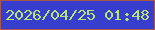 文字の大きさ：4、枠の色：a75849、背景の色：373ece、文字の色：b5e479 無料ブログパーツのブログ時計