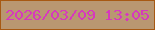 文字の大きさ：5、枠の色：a75913、背景の色：b99771、文字の色：d739bd 無料ブログパーツのブログ時計