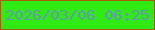 文字の大きさ：3、枠の色：a75b05、背景の色：2feb13、文字の色：6298b1 無料ブログパーツのブログ時計
