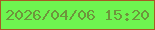 文字の大きさ：1、枠の色：a75b24、背景の色：6ef550、文字の色：6d963c 無料ブログパーツのブログ時計