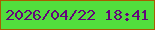 文字の大きさ：3、枠の色：a75e00、背景の色：52de3d、文字の色：63057b 無料ブログパーツのブログ時計